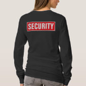 Double Sided Print Womens Security Long Sleeve Tシャツ (裏面)