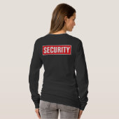 Double Sided Print Womens Security Long Sleeve Tシャツ (裏面フル)