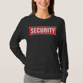 Double Sided Print Womens Security Long Sleeve Tシャツ (正面)