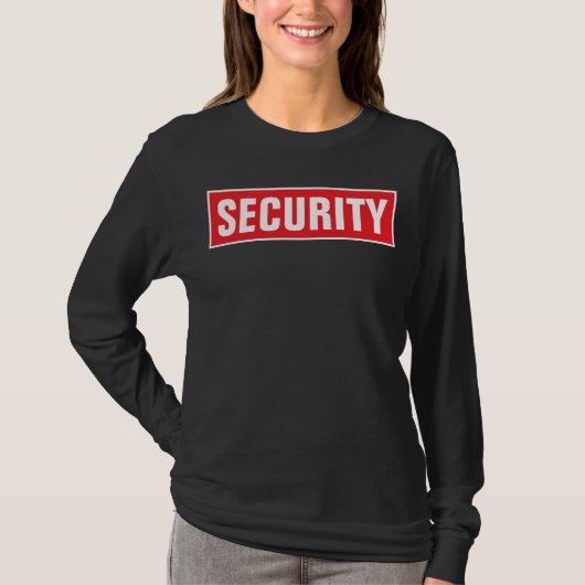 Double Sided Print Womens Security Long Sleeve Tシャツ (正面)