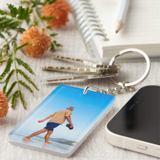 Double-Sided Rectangle Memorial Keychain キーホルダー (正面右)