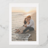 Double sided rose gold foil save the date photo  箔招待状 (裏面)