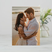 Double sided rose gold foil save the date photo  箔招待状 (立ち正面)