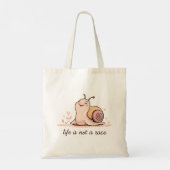 Double-Sided Snail Tote | Life Is Not a Race トートバッグ (裏面)