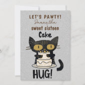 Double Sided-Sweet Sixteen-Paw-ty! Pur-fect 招待状 (正面)
