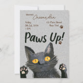 Double Sided-Sweet Sixteen-Paw-ty! Pur-fect 招待状 (裏面)