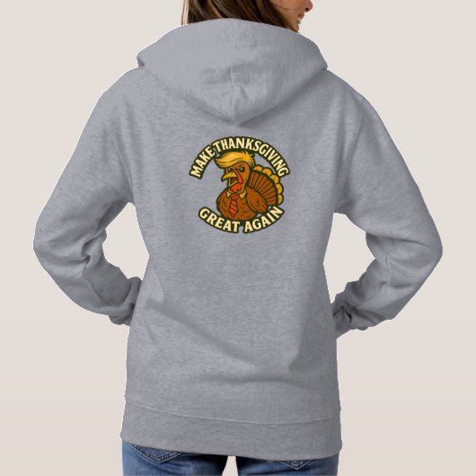 Double-Sided Trumpkin Pumpkin – Make America Again パーカ (裏面)