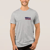 Double-Sided USA Memorial Day Patriotic トライブレンドＴシャツ (正面)