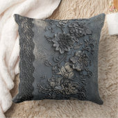 Double Sided Victorian Blue Lace クッション (ブランケット)