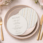     Double-Sided Wedding Menu Card メニュー