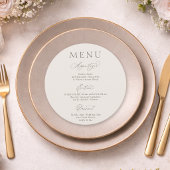     Double-Sided Wedding Menu Card メニュー