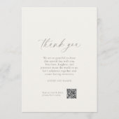 Double-Sided Wedding Menu & Thank You Card 招待状 (裏面)