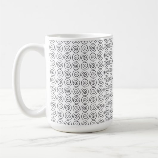 Double Spiral Celtic Pattern コーヒーマグカップ (左)