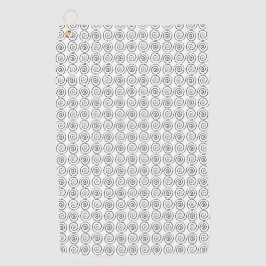 Double Spiral Celtic Pattern ゴルフタオル (正面)