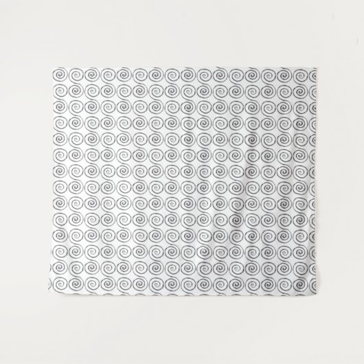 Double Spiral Celtic Pattern タペストリー (正面(横))