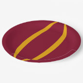 Double Stripe Custom Party Paper Plate ペーパープレート (アングル)