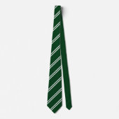Double Stripe Green & White ネクタイ (正面)