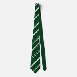 Double Stripe Green & White ネクタイ