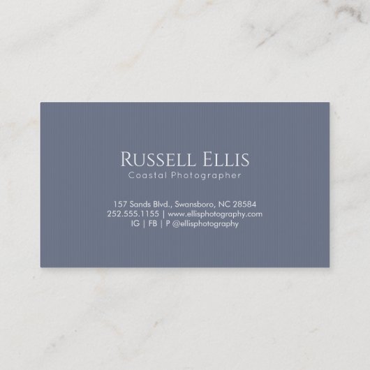Double Striped | Slate Blue Ombre 名刺 (裏面)