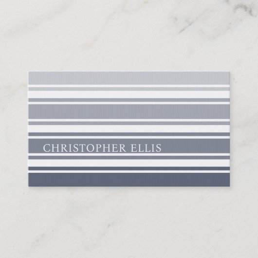 Double Striped | Slate Blue Ombre 名刺 (正面)