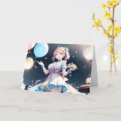 Double the Delight：アニメ誕生日至福 カード (黄色い花)