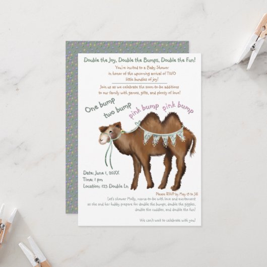 Double the Joy, Double the Love 招待状 (正面/裏面インサイチュ)