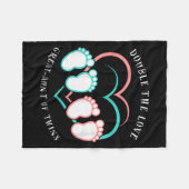 Double The Love New Great-aunt Of Twins フリースブランケット (正面(横))