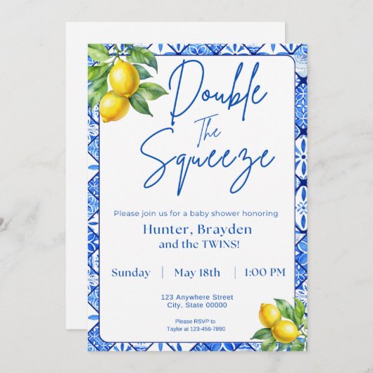 Double The Squeeze Invitation 招待状 (正面/裏面)