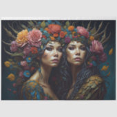 Double trouble flower women tissue paper 薄葉紙 (正面)