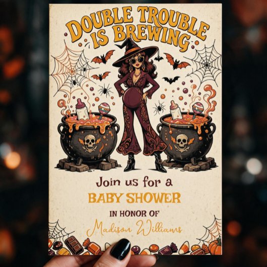 Double Trouble is Brewing ハロウィン双子 招待状