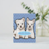 Double Trouble Twin Pupsはがき ポストカード (スタンド正面)