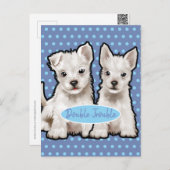 Double Trouble Twin Pupsはがき ポストカード (正面/裏面)