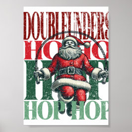 DOUBLE-UNDERSおもしろいクリスマスバージョンフィットネス条件 ポスター