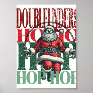 DOUBLE-UNDERSおもしろいクリスマスバージョンフィットネス条件 ポスター