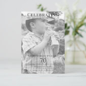 Double Young/Old Photo 70th Birthday 招待状 (スタンド正面)