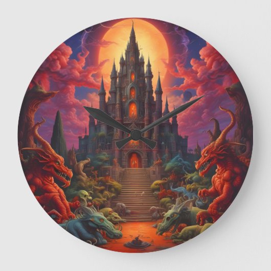 Double Your Dragon Fantasy Final ラージ壁時計 (正面)