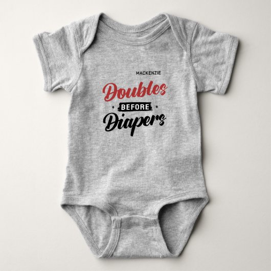 Doubles Before Diapers ベビーボディスーツ (正面)