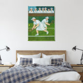 Doubles - Large Wrapped Canvas Tennis Art Print キャンバスプリント (インサイチュ (寝室))