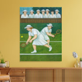 Doubles - Large Wrapped Canvas Tennis Art Print キャンバスプリント (インサイチュ (リビング))
