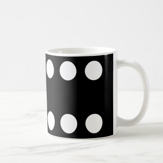 Doubles Six Black Domino Mug コーヒーマグカップ (右)
