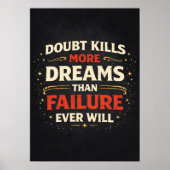 Doubt vs Failure vs Dreams - Success Motivational ポスター (正面)