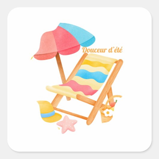 Douceur d'été スクエアシール (正面)