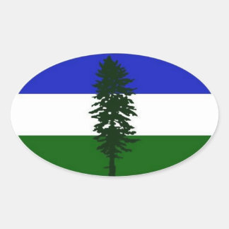 Dougオートカントリーのステッカー 楕円形シール