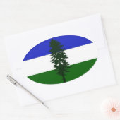 Dougオートカントリーのステッカー 楕円形シール (封筒)