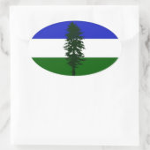 Dougオートカントリーのステッカー 楕円形シール (バッグ)