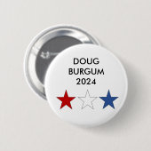 Doug Burgum for President 2024ボタン 缶バッジ (正面&裏面)