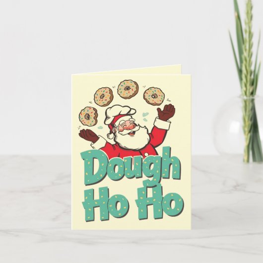Dough Ho Ho – Funny Christmas Donut Pun  カード (正面)