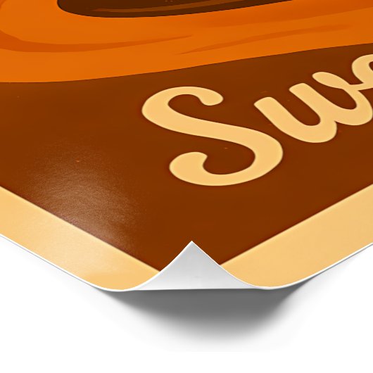 Doughlight Retro Donut Coffee Poster ポスター (コーナー)