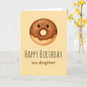 Doughnut Folded Birthday Card  カード (黄色い花)