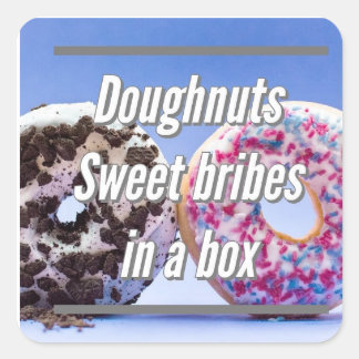 Doughnuts Sweet Bribes In A Box スクエアシール